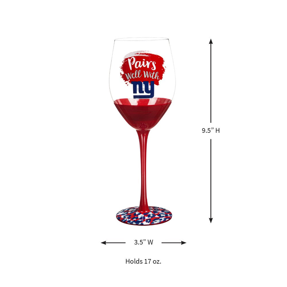 Team Sports America New York Giants Wine Glass