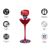 Team Sports America New York Giants Wine Glass