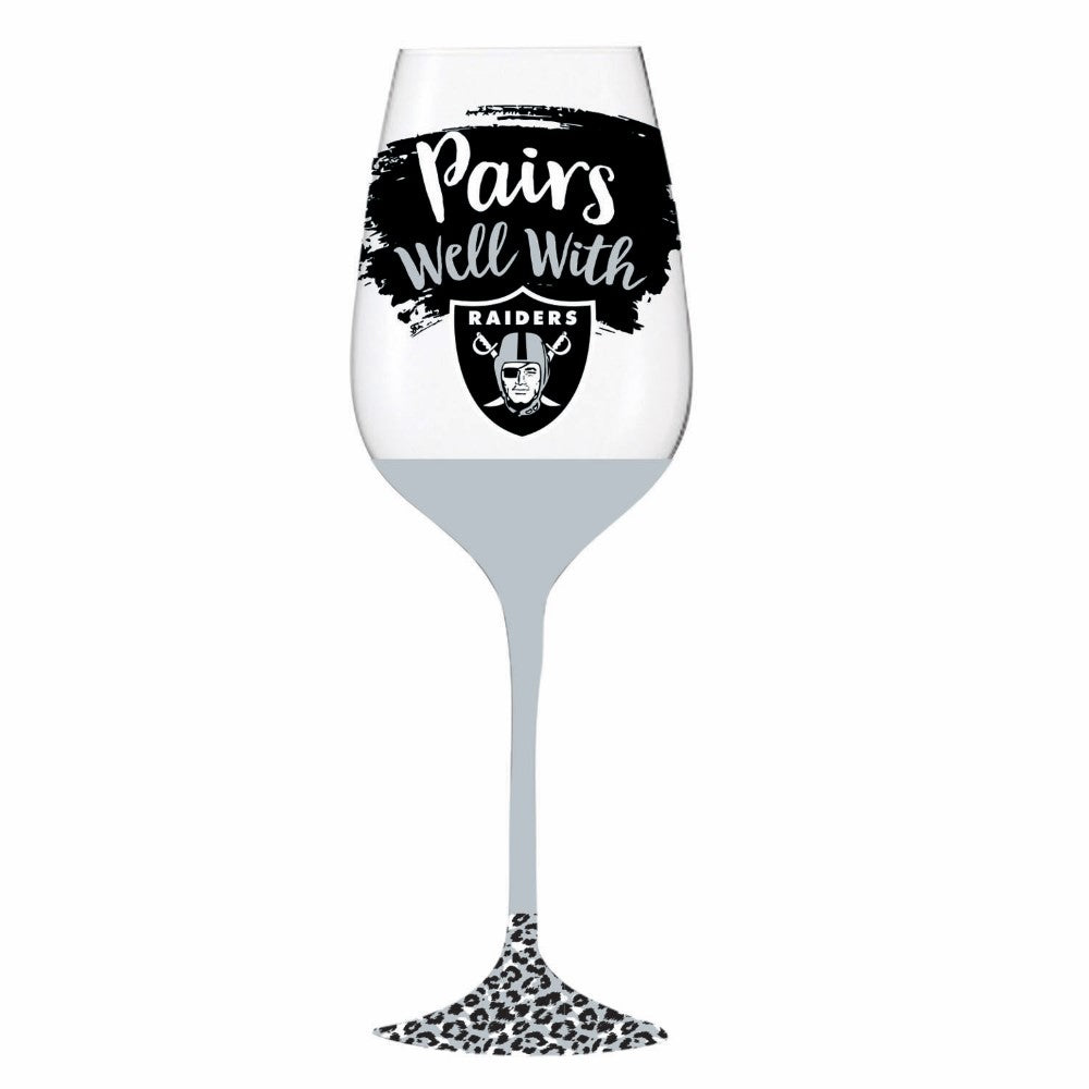 Team Sports America Las Vegas Raiders Wine Glass