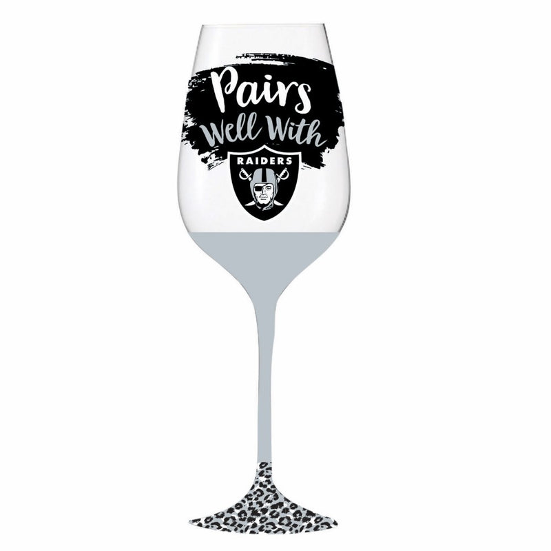Team Sports America Las Vegas Raiders Wine Glass
