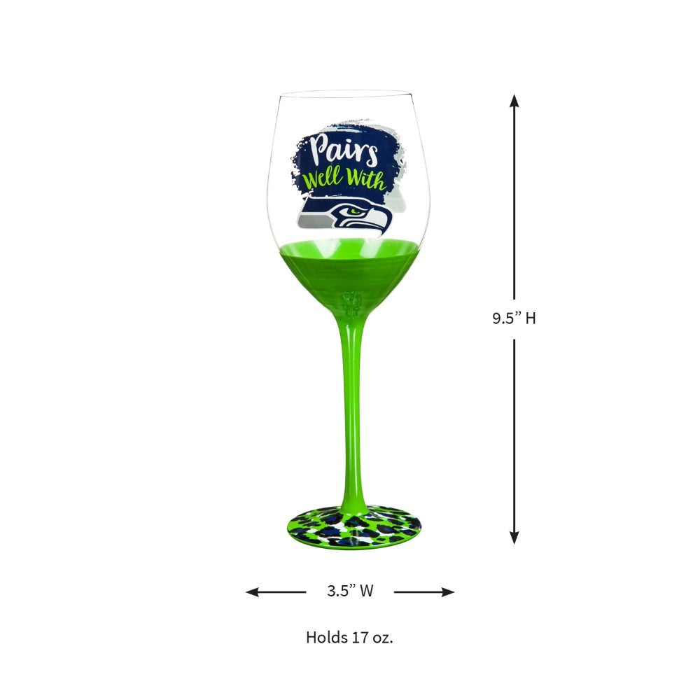 Team Sports America Seattle Seahawks Wine Glass