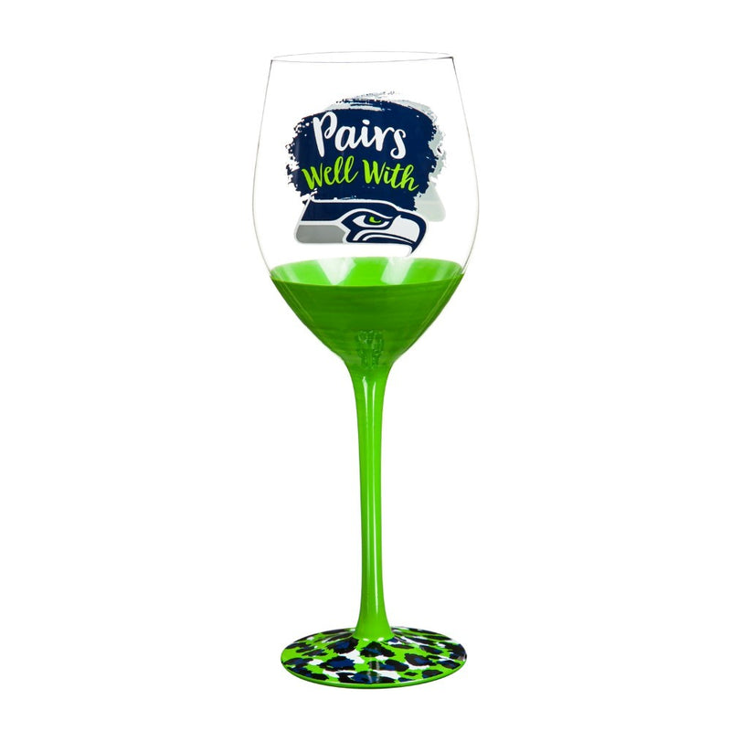 Team Sports America Seattle Seahawks Wine Glass