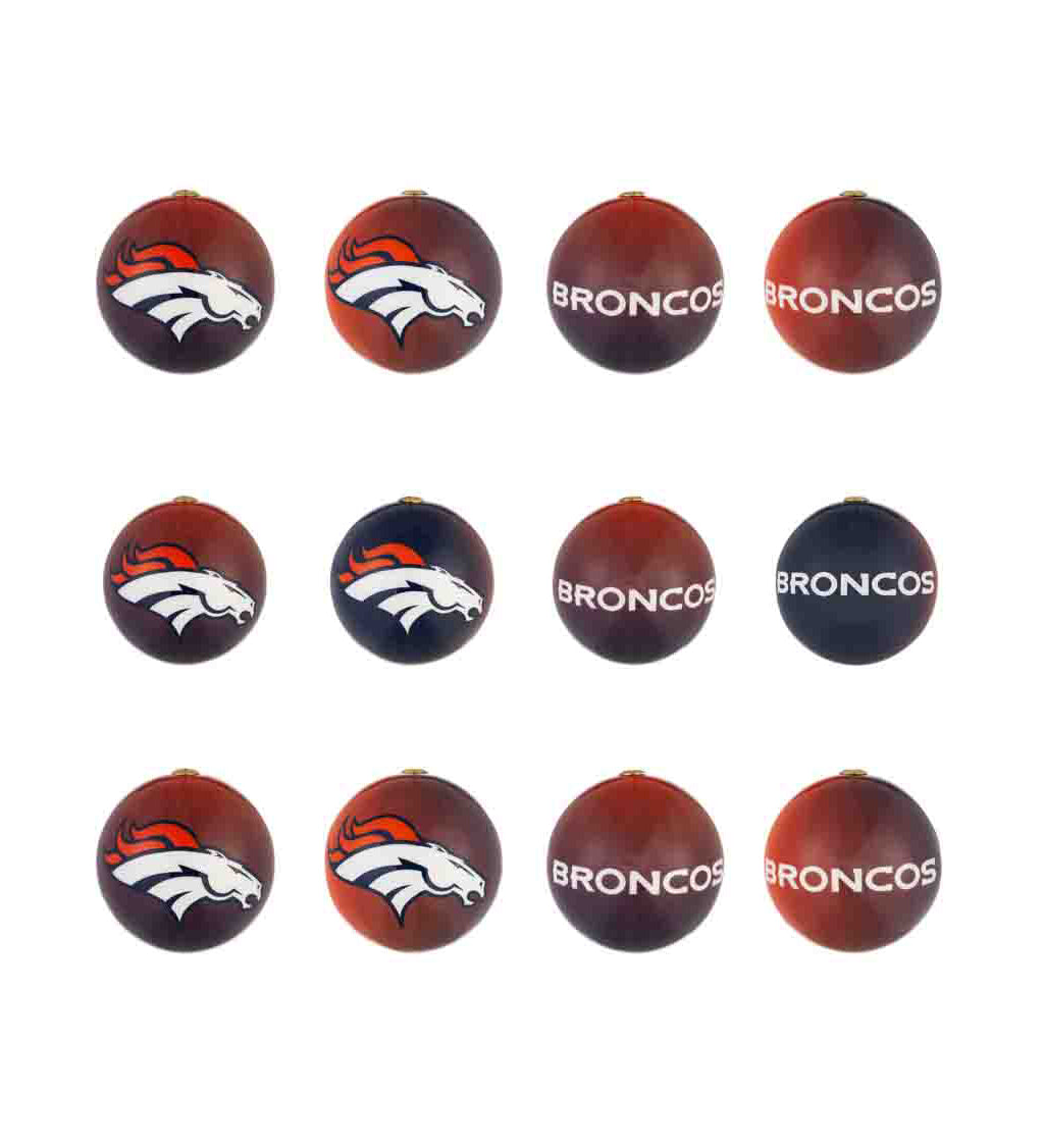 Team Sports America Denver Broncos Boxed Ornaments - Set of 6
