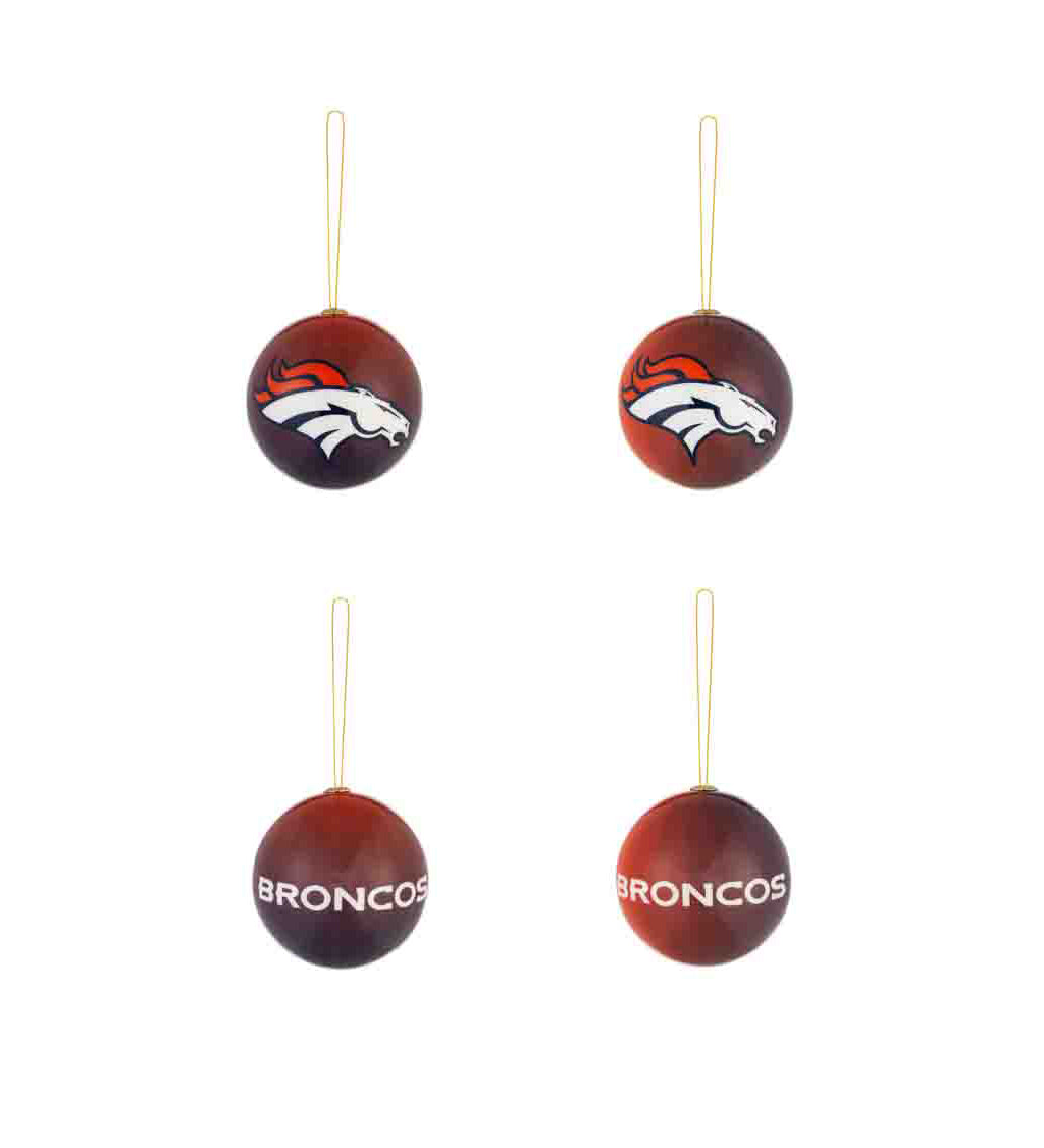 Team Sports America Denver Broncos Boxed Ornaments - Set of 6