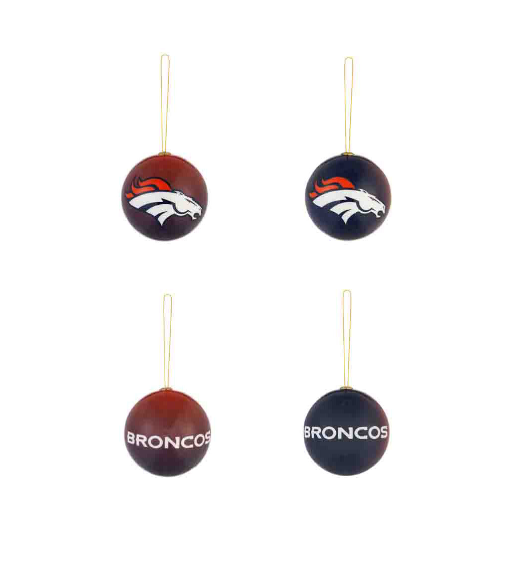 Team Sports America Denver Broncos Boxed Ornaments - Set of 6