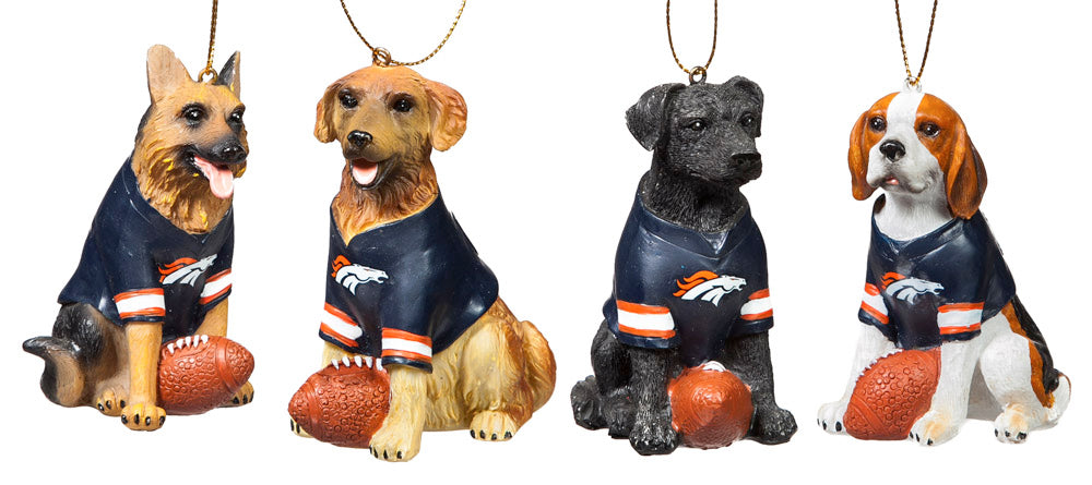 Team Sports America Denver Broncos Boxed Ornaments - Set of 6