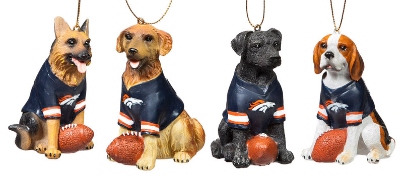 Team Sports America Denver Broncos Boxed Ornaments - Set of 6