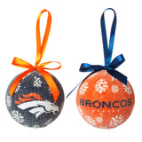 Team Sports America Denver Broncos Boxed Ornaments - Set of 6