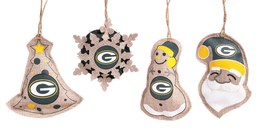 Team Sports America Green Bay Packers Boxed Ornaments - Set of 6