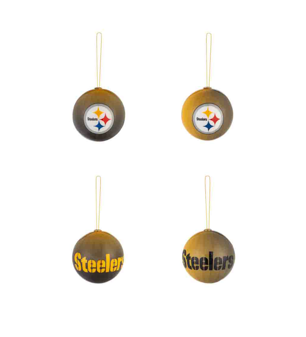Team Sports America Pittsburgh Steelers LED Boxed Ornament - Set of 6