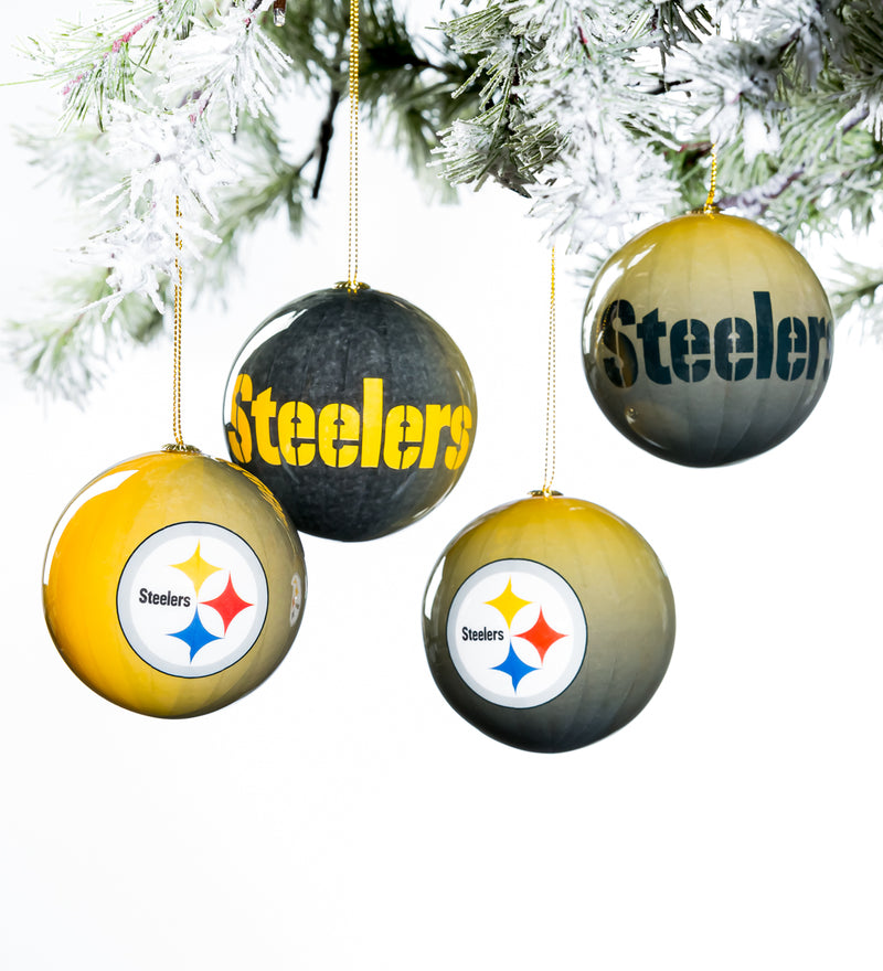 Team Sports America Pittsburgh Steelers LED Boxed Ornament - Set of 6