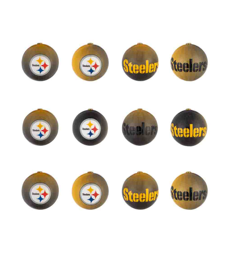 Team Sports America Pittsburgh Steelers LED Boxed Ornament - Set of 6