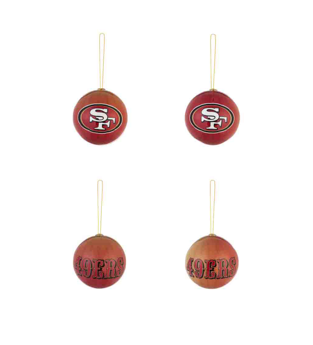 Team Sports America San Francisco 49ers LED Boxed Ornaments- Set Of 6