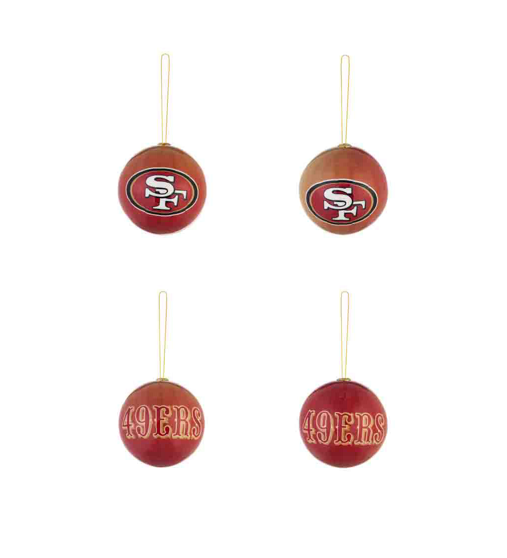 Team Sports America San Francisco 49ers LED Boxed Ornaments- Set Of 6