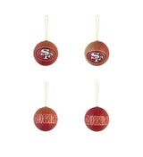 Team Sports America San Francisco 49ers LED Boxed Ornaments- Set Of 6