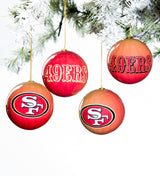 Team Sports America San Francisco 49ers LED Boxed Ornaments- Set Of 6