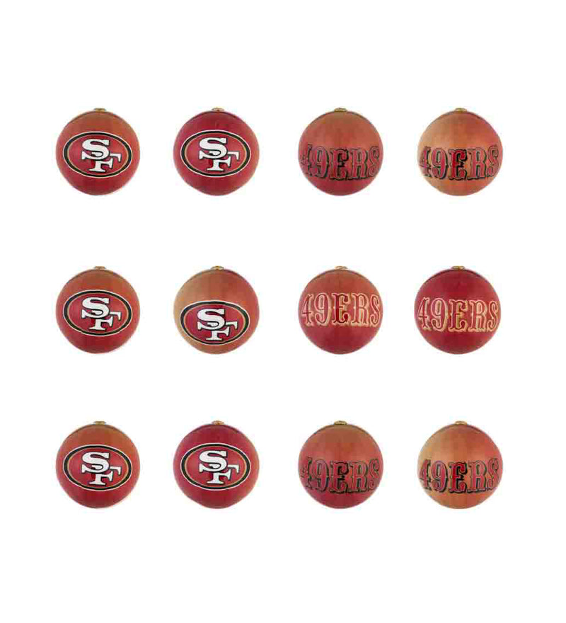 Team Sports America San Francisco 49ers LED Boxed Ornaments- Set Of 6