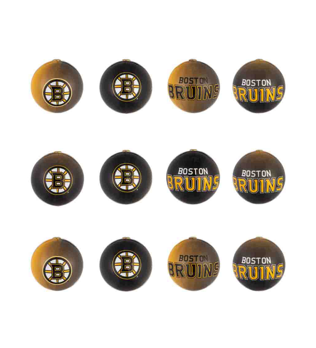Team Sports America Boston Bruins Holiday Ball Ornaments - Set of 12