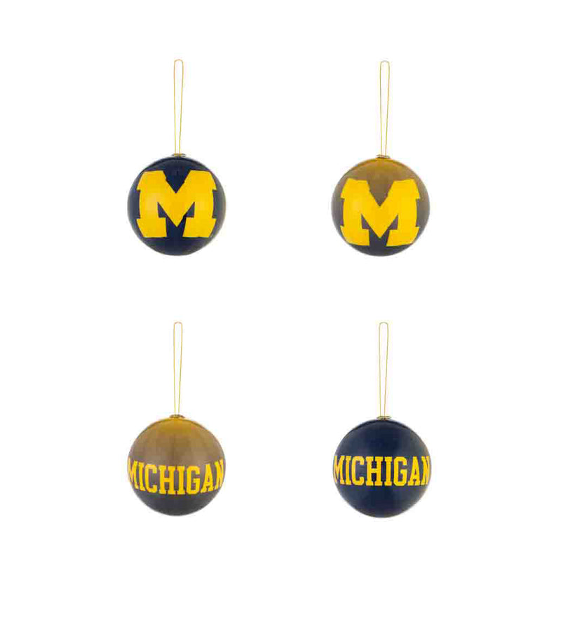 Team Sports America University of Michigan LED Boxed Ornaments -  Set Of 6