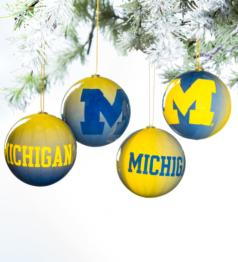 Team Sports America University of Michigan LED Boxed Ornaments -  Set Of 6