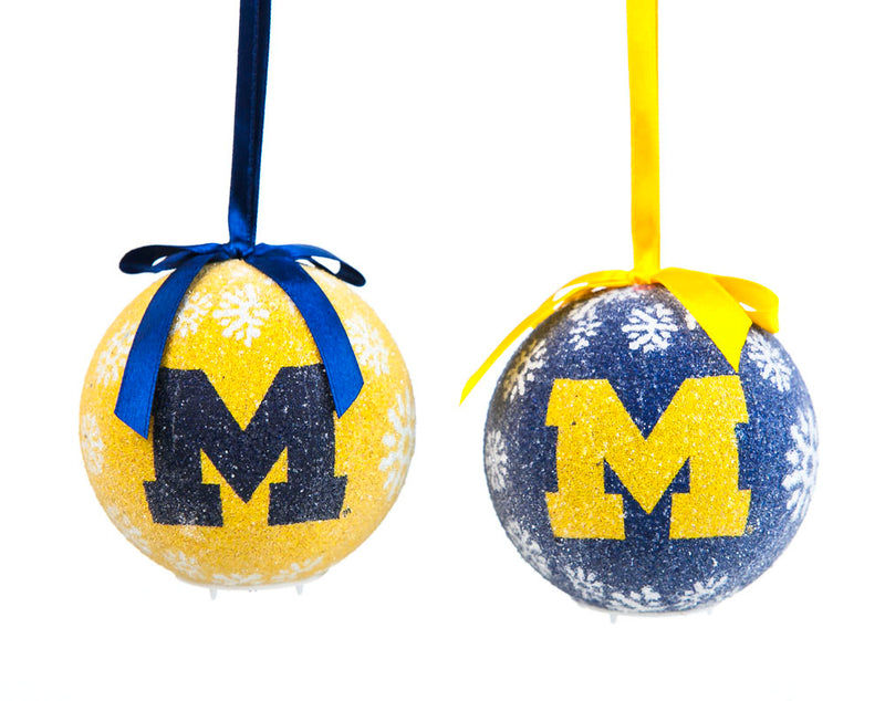 Team Sports America University of Michigan LED Boxed Ornaments -  Set Of 6