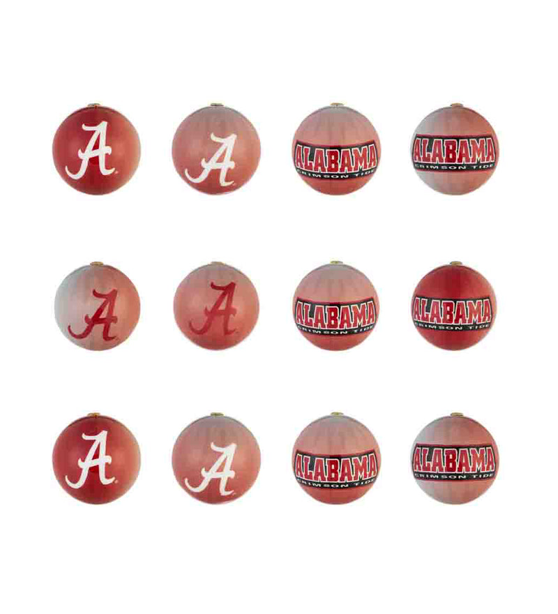 Team Sports America University of Alabama Holiday Ball Ornaments - Set of 12