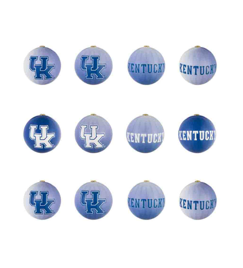 Team Sports America University of Kentucky Holiday Ball Ornaments - Set of 12