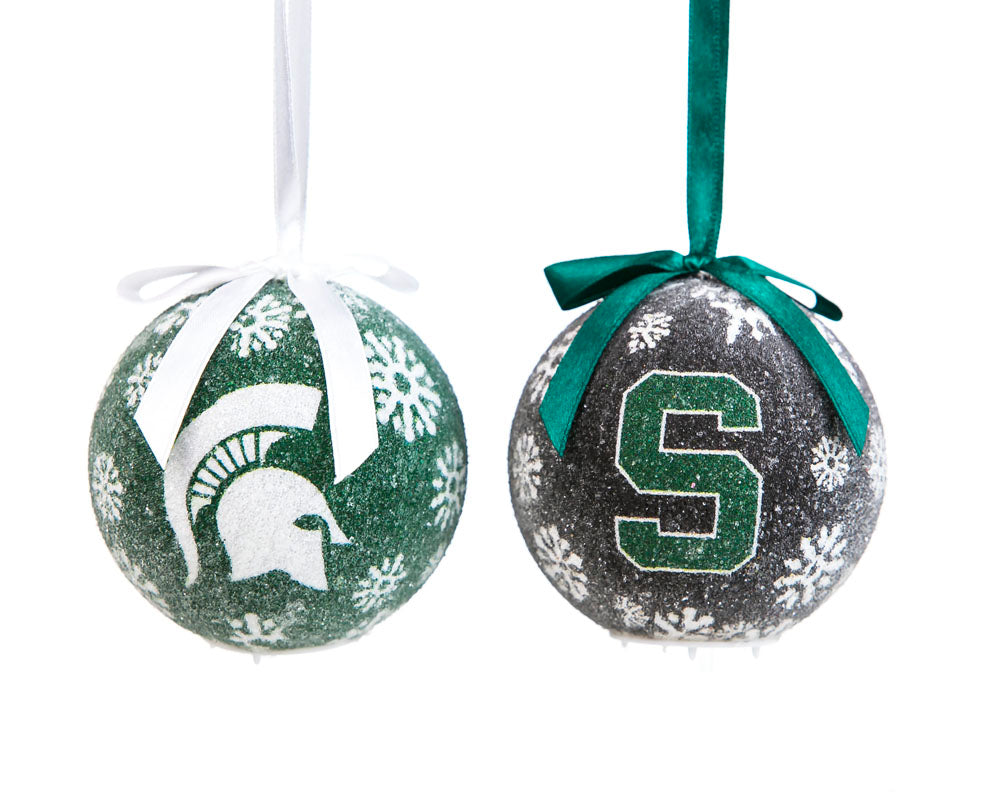 Team Sports America Michigan State University Boxed Ornaments - Set of 6