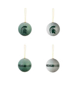 Team Sports America Michigan State University Boxed Ornaments - Set of 6