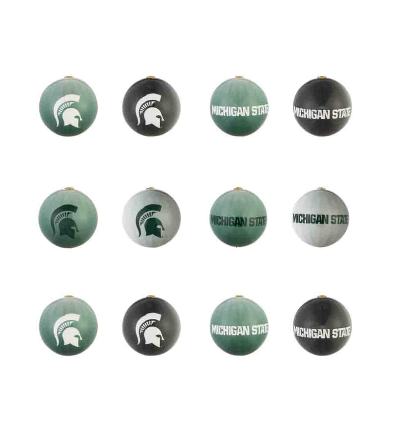 Team Sports America Michigan State University Boxed Ornaments - Set of 6