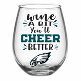 Team Sports America Philadelphia Eagles Stemless Wine Glass