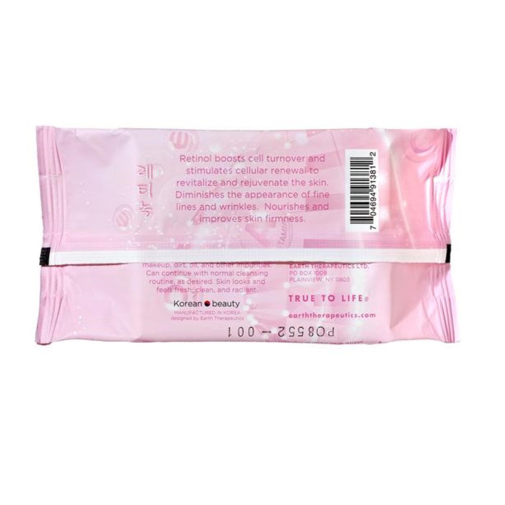 Earth Therapeutics Makeup Remover Wipes - Retinol