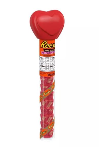 Reese's Valentine's Peanut Butter Cup Miniatures - 2.17 oz. Heart Cane