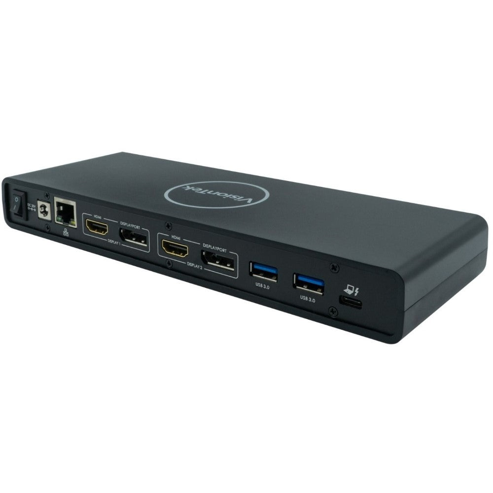 VisionTek VT4500 Dual Display 4K USB 3.0 & USB-C Docking Station with Power Delivery