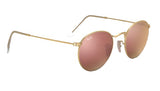 Ray-Ban Womens RB3447 Gold Frame Copper Flash Lens Polarized Sunglasses