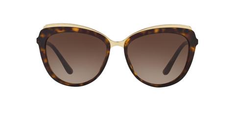 Dolce & Gabbana Cat Eye Havana Frame - Brown Gradient Lens - Non Polarized Sunglasses