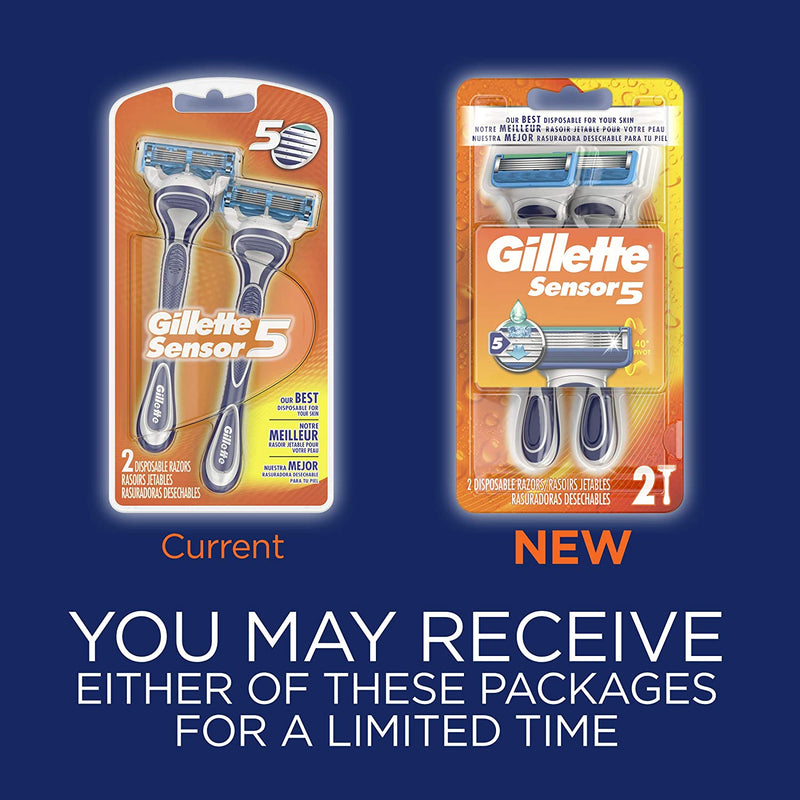 Gillette Mens Sensor5 Disposable Razor - 2 Count