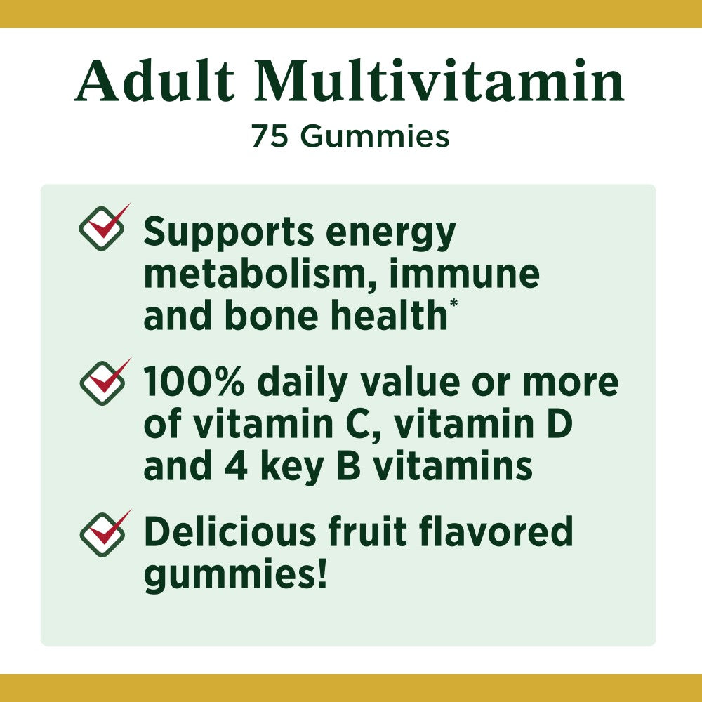 Nature's Bounty Adult Multi Gummies - 75 Count