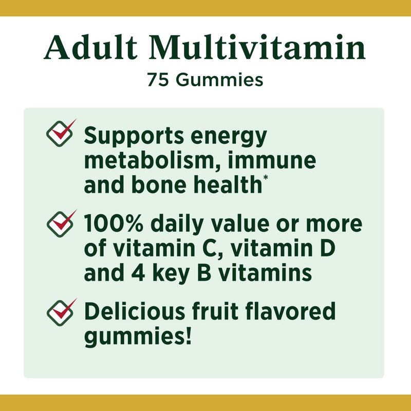 Nature's Bounty Adult Multi Gummies - 75 Count