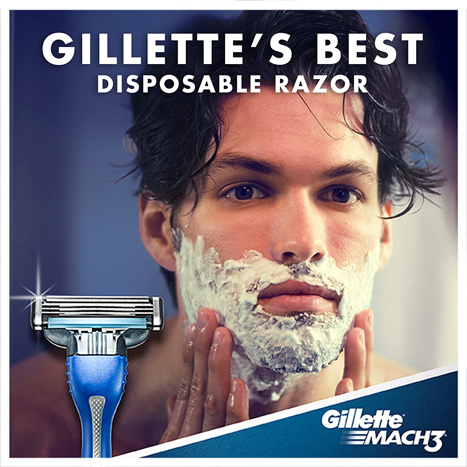Gillette Mens Mach3 Smooth Shave Disposable Razor - 3 Count