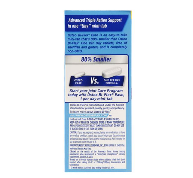 Osteo Bi-Flex Joint Supplement Ease Advanced Triple Action Mini Tablets - 28 Count