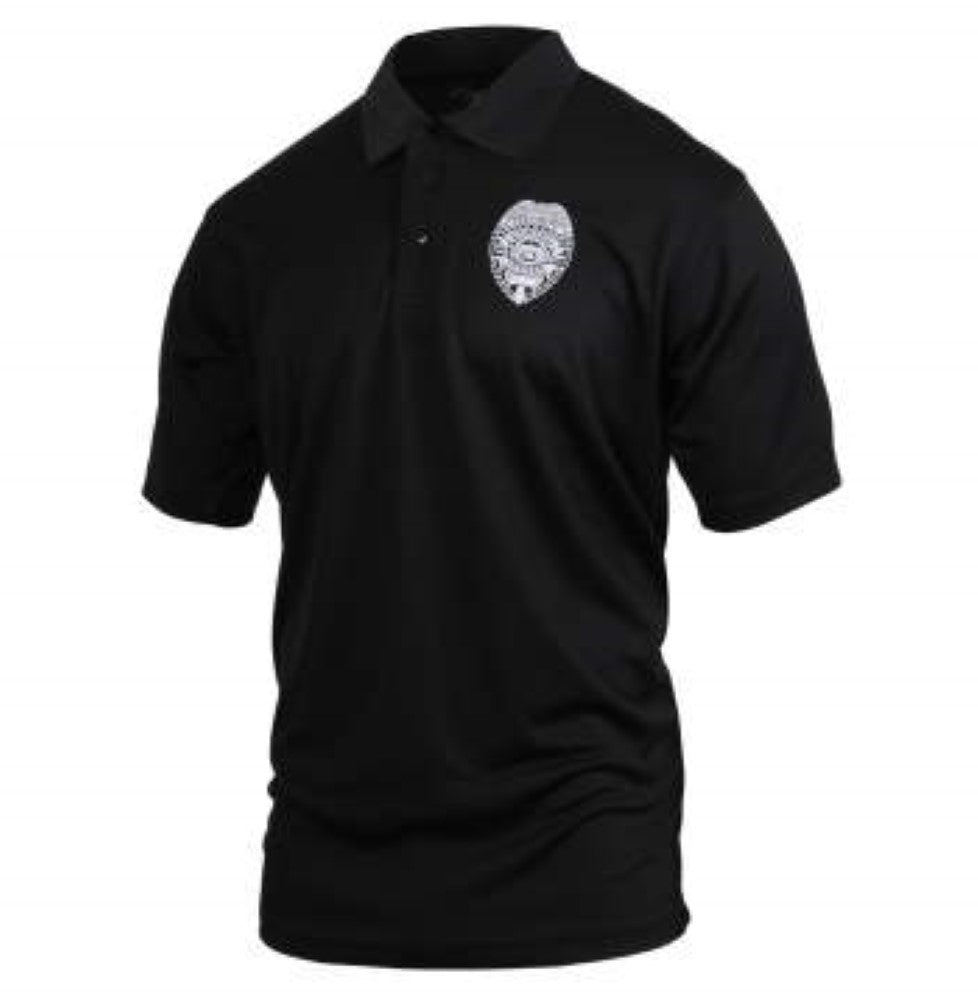 Rothco Mens Moisture Wicking Security Short Sleeve Polo Shirt With Badge - Size S - XL