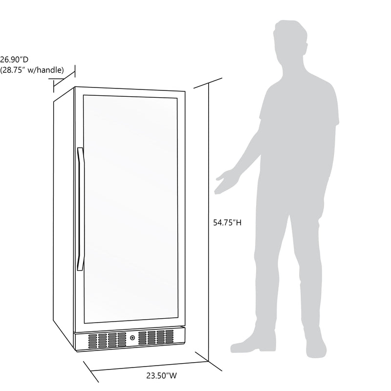 NewAir 116 Bottle Dual Zone Compressor Wine Cooler