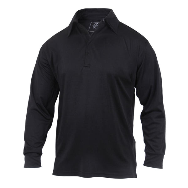 Rothco Mens Tactical Performance Long Sleeve Polo Shirt - Size S - XL