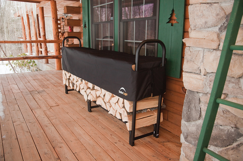 Shelterlogic firewood heavy duty rack with cover sale