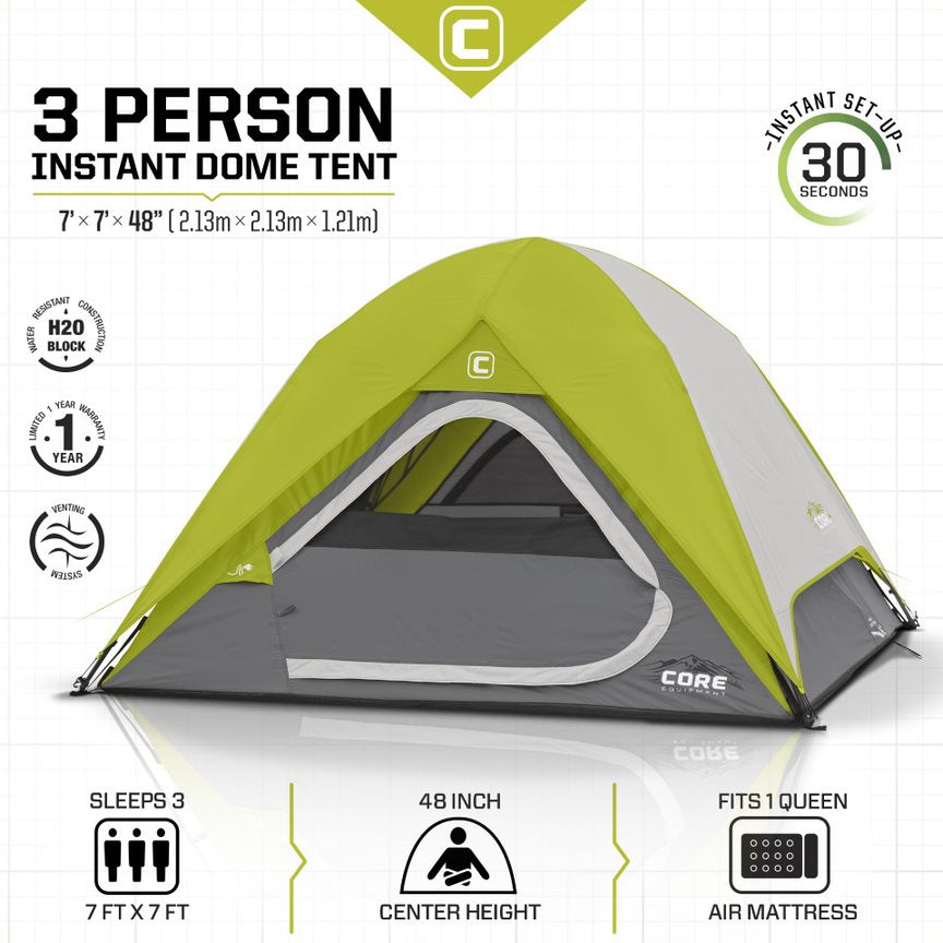 instant dome tent Core 3P Instant Tent Dome Tent – ShopCGX