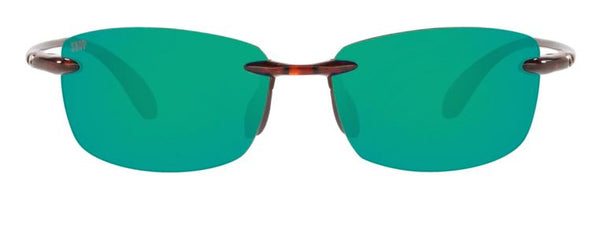 Costa Del Mar Mens Ballast Tortoise Frame - Green Mirror 580 Plastic Lens - Polarized Sunglasses