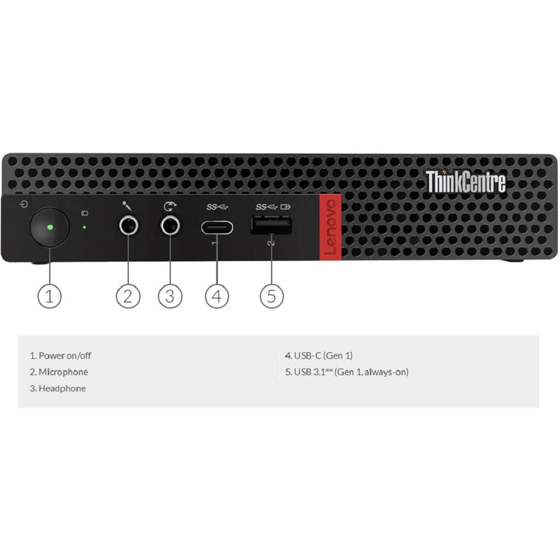 Lenovo ThinkCentre M75q Tiny Desktop Computer - AMD Ryzen 5 PRO 3400GE/3.3 GHz/ 8 GB