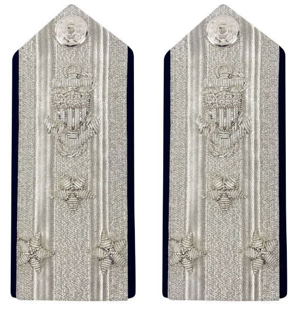 Vanguard Coast Guard Auxiliary Male Hard Shoulder Board:  (VADM) NACO