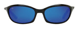 Costa Del Mar Mens Harpoon Shiny Black Frame - Blue Mirror 580 Glass Lens - Polarized Sunglasses